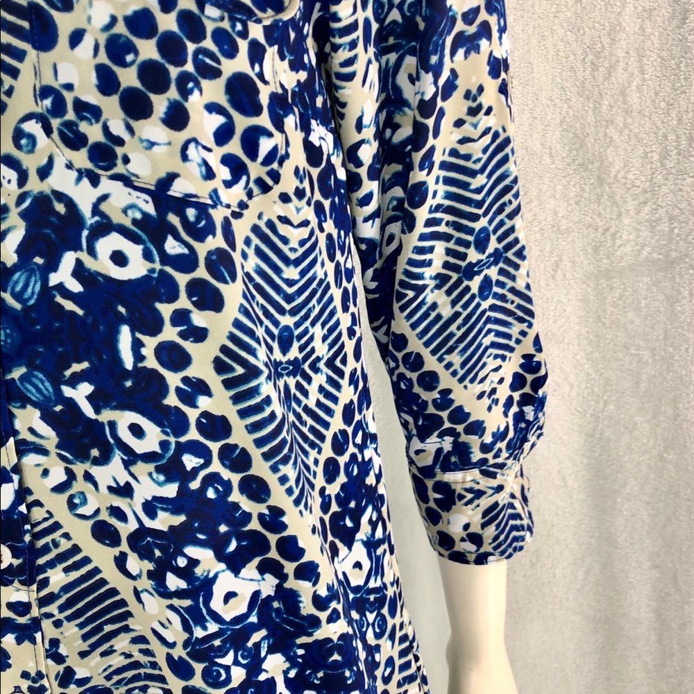 Cabi Womens Multicolored Button Front Blouse S - image 3